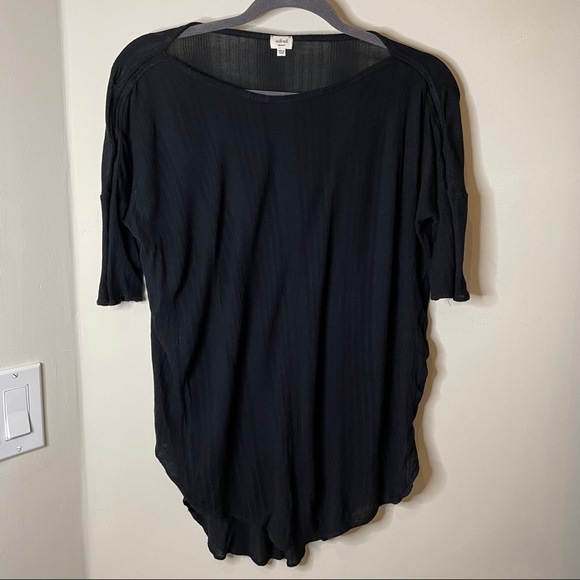 Wilfred black ribbed tee - Picture 1 of 4